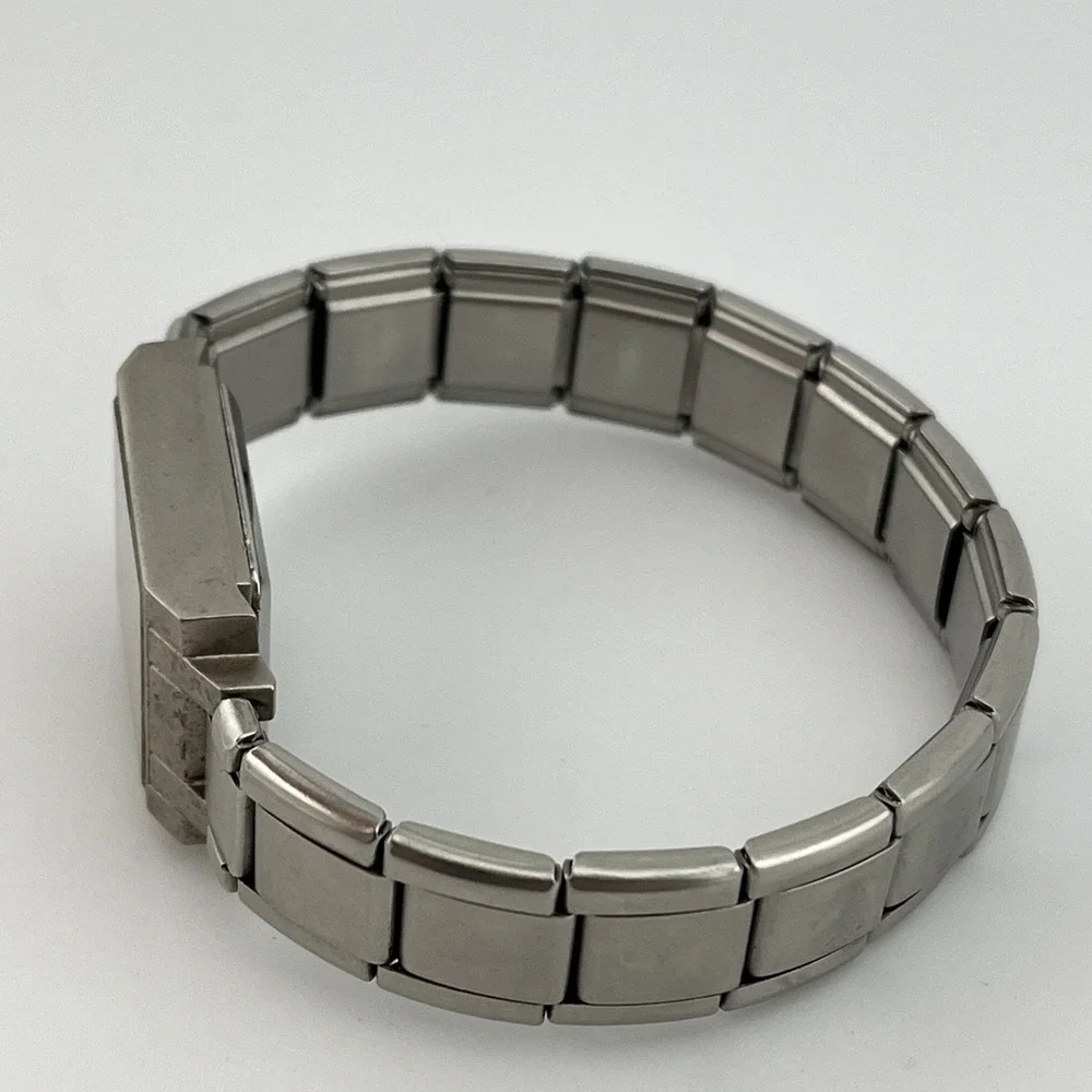 Carriage Timex Watch Women 18mm Case Silver‎ Stretch Band- New Battery